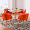Multifunctionele tafel van hout, kleur oranje en lichtbruin