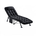 Relaxfauteuil van metaal, inklapbaar, kleur zwart