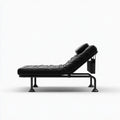 Relaxfauteuil van metaal, inklapbaar, kleur zwart
