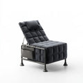 Relaxfauteuil van metaal, inklapbaar, kleur zwart