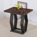 Eettafel met marmerlook, inklapbaar, kleur bruin